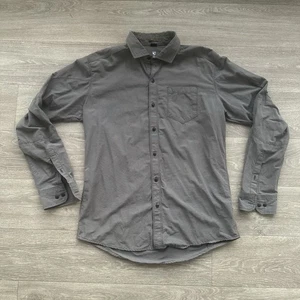 Kuhl Button Down Shirt Mens Large Long Sleeve Tapered Fit Gray Hiking Outdoors - Picture 1 of 9