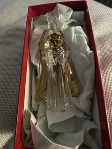 Vintage Gorham Kristall/Gold Weiser Mann Weihnachtsschmuck Deutschland 3,25" ohne Schnur - Bild 1 von 7