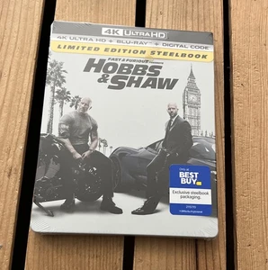 Fast & Furious: Hobbs & Shaw (4KUHD, Blu-Ray, Digital) Steelbook NEW Best Buy Ex - Picture 1 of 2