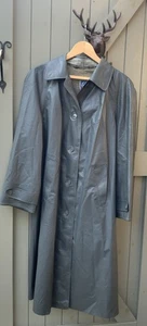 Vintage grau Klepper Sport Cherm Nürnberg Gummi Regen Mantel Gr 48" Brustumfang - Bild 1 von 15