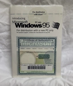 New Sealed Microsoft Windows 95 CD & Starts Here For Distribution w/ New PC Only - Picture 1 of 4