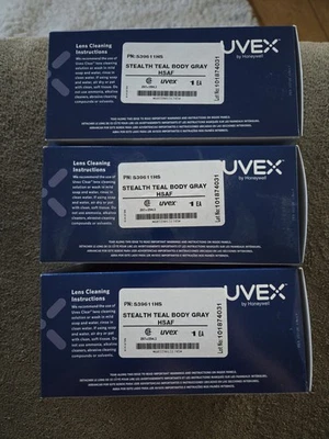 Honeywell Uvex S3961 HS Gafas Protectoras Stealth Teal Cuerpo Gris Lote de 3 Nuevas Foto 1 de 4