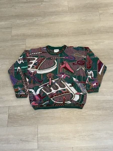 Maglione maglia 3D chitarra musicale vintage anni 90 Coogi Australia RARO uomo taglia M - Foto 1 di 10