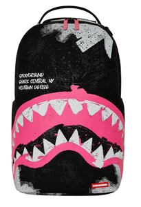 SPRAYGROUND SHARK CENTRAL ACRYLIC ART DLX COTTON BACKPACK - Limited Edition - Picture 1 of 10