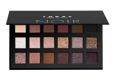 LORAC PRO Matte & Shimmer Eyeshadow Palette, Metallic High Pigmented, NOIR - Image 1 of 2