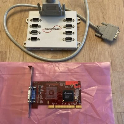 Comtrol 5002442 RocketPort Infinity 8 Port PCI Board w/ P/N 3000228 Interface - Image 1 of 3