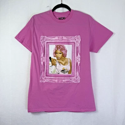 Camiseta Nicki Minaj Feminina Tamanho G Rosa Quente Retrato Namorado Corte Tópico Quente - Imagem 1 de 4