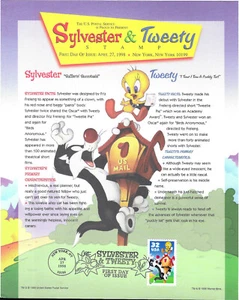 Sylvester & Tweety First Day of Issue Stamped Cover, 1998 USPS, 3204a - Picture 1 of 1