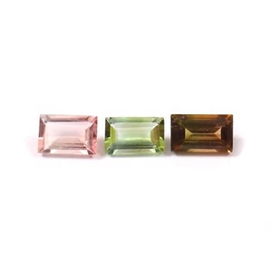 AA++Natural Tourmaline Bi-Color Baguette Shape 1.60 Carat Loose Gemstone C-8409 - Picture 1 of 3