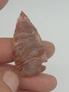 Artefacto preastórico punta de flecha nativo americano con bandas de jaspe 1 3/4 pulgadas - Imagen 1 de 7