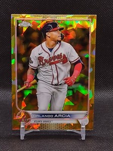 🔥2022 Topps Chrome Update Sapphire. ORLANDO ARCIA. Gold Parallel. #/50. Braves 