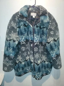 Starfire Womens Plush Faux Fur Penguin Zip up Lined Jacket Side pockets - Picture 1 of 6