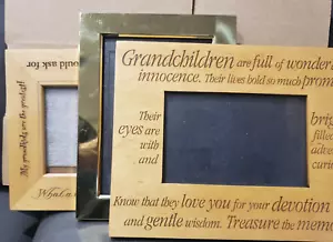 Curiosity Wonder Promise Innocence Grandchild Wood 3 Frames !!!! - Picture 1 of 8