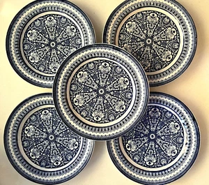 Antique Victorian Ceramic Stoneware Blue & White Transferware Side Plate c1880's - Picture 1 of 3