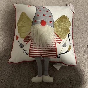 Neu mit Etikett Isaac Mizrahi Designer baumelnde Beine XL Wichtel Liebe Kissen 20 x 20 - Bild 1 von 2