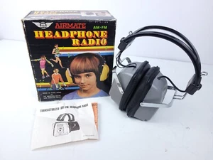 Vintage Original Airmate Am/Fm Headphone Radio 80’s retro Headset Works! - Picture 1 of 9