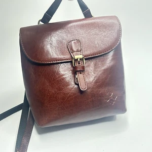Trendiger PATRICIA NASH kleiner Vatoni wandelbarer Leder Rucksack Tasche Cognac - Bild 1 von 11