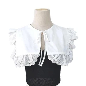 Half Shirt Decorative Shawl Wrap Detachable Faux Collar Lace Flower False Collar - Picture 1 of 8