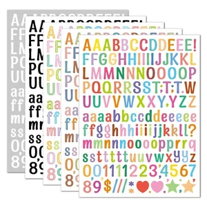 2000+pcs Capital&Lowercase vinyl letters White&Black&Colour stickers Craft DIY - Picture 1 of 27