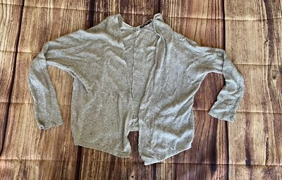 Brandy Melville Women's Long Sleeve Knit Gray & Black Open Cardigan Sweater  OS - Image 1 of 4