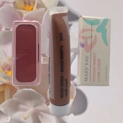 Mary Kay Day Radiance Cream Foundation Formula 3 Tube Walnut Bronze +Cheek Color - Image 1 of 4