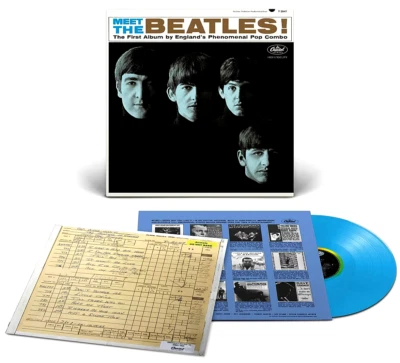 The Beatles Meet The Beatles 60th Anniversary Blue Vinyl Ltd Edition Lennon NEW - Image 1 of 4