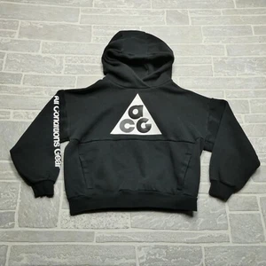 Nike ACG Icon Fleece Hoodie Youth Large Black Fleece Hooded Sweatshirt Kids - Picture 1 of 8