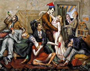 Paul Cadmus : Seeing The New Year In : Archival Art Print - Picture 1 of 2