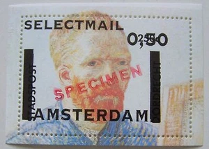 Stadspost Amsterdam - Groot zegel uit Blok Vincent van Gogh met SPECIMEN opdruk - Picture 1 of 1