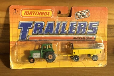 Remolque Matchbox Trailers 32400 TP108 de metal fundido a presión verde y amarillo 1990 Foto 1 de 2