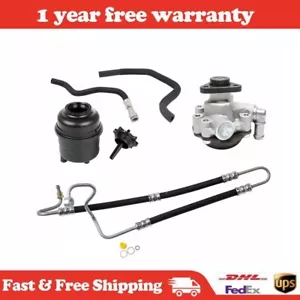 For BMW E46 325i/330i 2001-2005 Power Steering Pump+Hoses+Reservoir with Cap Kit - Bild 1 von 6