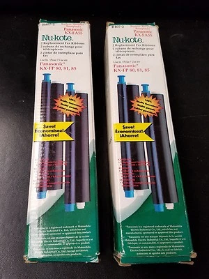 (2) KX-FA55 Black Fax Refill Roll For Panasonic (2-Pack) Nu-Kote Brand 4 rolls  - Image 1 of 4
