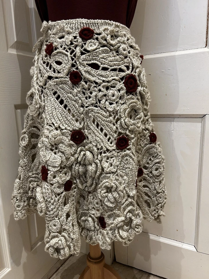 Hand Made Crochet Skirt Size 8 UK .  - Image 1 of 4
