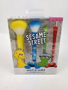 Sesame Street Wet N Wild 4 Piece Makeup Brush Set Limited Edition New