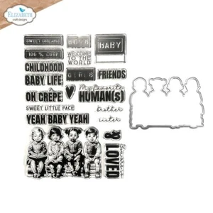 Elizabeth Craft Designs Clear Stamp & Die Set Favorite Humans - Picture 1 of 6