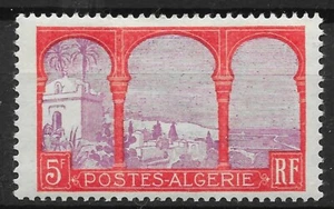 TIMBRE ALGERIE 5F ROUGE & VIOLET N° 56 NEUF * GOMME AVEC CHARNIERE - Imagen 1 de 2