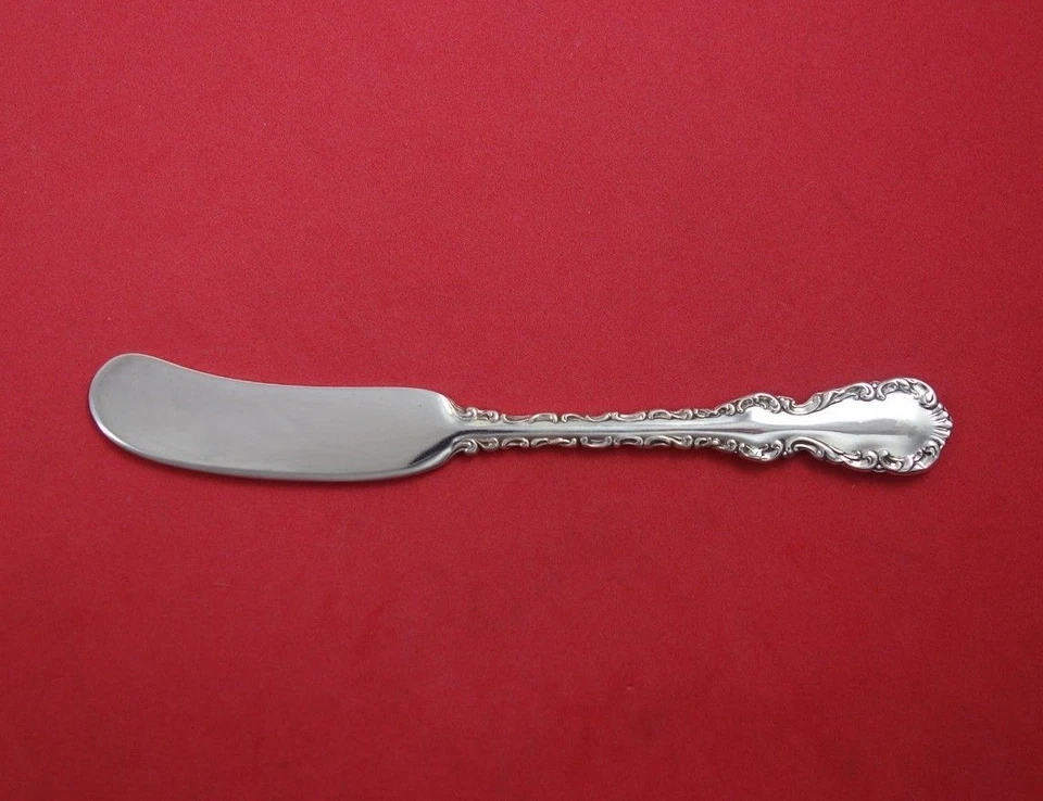 Esparcidor de mantequilla de plata esterlina canadiense Louis XV por Roden mango plano 6" Foto 1 de 1