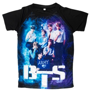NEW - Women's KPOP Army BTS Lightweight T-Shirt 3D print (Style 3) - Medium - Picture 1 of 3