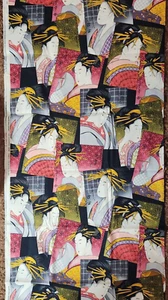 Alexander Henry Fabric "Beautiful Shozo (Portrait)" -Geisha Collection -1.5 yds. - Picture 1 of 11