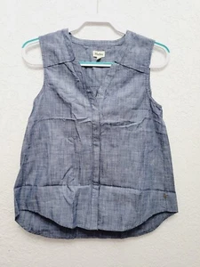 Hatley Damen XS Shirt Denim like"" Top ärmellos V-Ausschnitt Tanktop blau - Bild 1 von 5