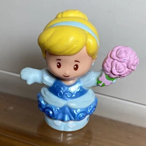 Fisher-Price Little People Blue Cinderella Princess Pink Bouquet Figure VG - Picture 1 of 6