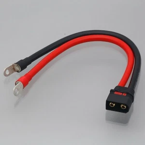 QS8 Male to M6 Ring Lug 115A Terminal 6AWG 1FT Dirtbike Motorcycle Battery Wire - Picture 1 of 3