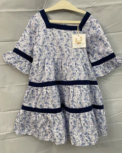 Vestido Floral Azul Busy Bees Calzoncillos Talla 5 Nuevo con Etiquetas Borde Pana - Imagen 1 de 8
