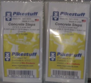 Pikestuff HO Scale 541-1010 Concrete Steps Lot of 2 6 Steps NEW - Picture 1 of 2