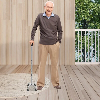 Современная трость для ходьбы для пожилых людей костыль регулируемая высота 100 кг/220,46 фунта - Изображение 1 из 4