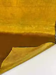 Warm Gold Silk Moire Fabric By 2 Meters, Watermark Patterned, Silk Shantung. - Picture 1 of 6