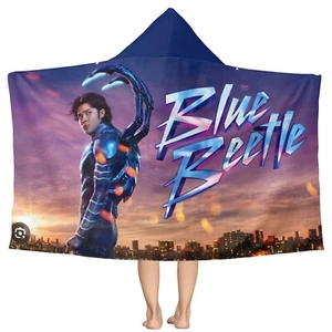 Beach Towel for Blue Beetle Bath Towel Hooded Poncho for Kids Boy Girl Swimming - Imagen 1 de 9