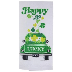 1 St Patrick's Day Happy Go Lucky Küche Frottee Geschirrtuch 15 Zoll x 25 Zoll Wohnkultur - Bild 1 von 1