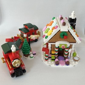 LEGO 40138 40139 Gingerbread House Christmas Train