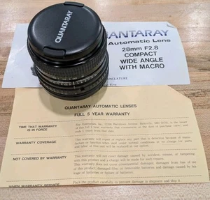 Quantaray 28mm F2.8 52mm Camera Lens Made In Japan Canon Mount - Picture 1 of 10